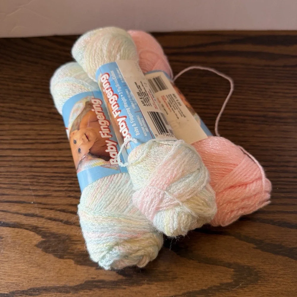 Lot Of 8 Baby Print Yarn Skeins‎ Discontinued Colors Pastel
